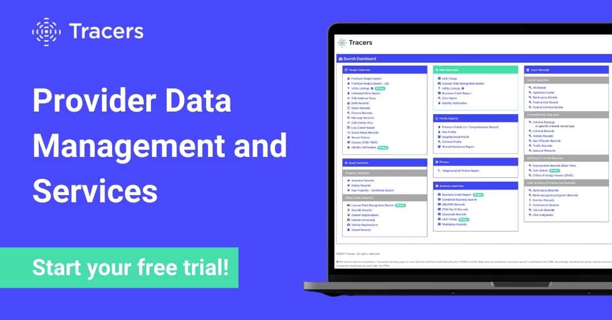 Provider Data Management Services & Software | Tracers